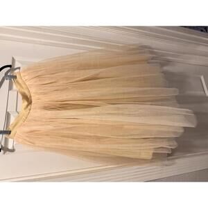 The Kemist - Designer Beige/Apricot NARA Tulle Skirt - UK 12 - US 6